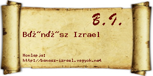 Bánász Izrael névjegykártya